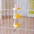 Distributeur d'eau suspendu pour animaux avec des oreilles de lapin, idéal pour cage en version jaune. - Grand 950ml / Jaune