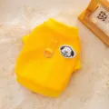 Sudadera amarilla para mascotas con anillo de correa y tierno bordado de cachorro en invierno. - S / Tops / Perro Amarillo (Fijación de Correa)