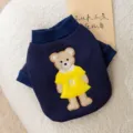 Schöner warmer Haustier Hundehoodie dunkelblaue Kleidung für kleine Hunde und Katzen - S / Marineblau