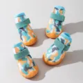 Scarpe per animali in rete mimetica traspiranti con velcro verde e suola in gomma, variante. - Taglia 1 (peso raccomandato 0,5-2 kg) / Mimetico Verde