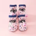 Scarpe Impermeabili per Cani Stivali da Pioggia Rosa Carini per Cani Piccoli Cuccioli - Taglia 1 (Peso Consigliato 0.5-1 kg) / Rosa