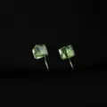 Eleganti orecchini a clip quadrati in cristallo verde per donne senza fori, gioielli moda. - Stile Quadrato Verde Chiaro