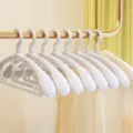 White wide shoulder non slip clothes hangers seamless anti crease coat hanger for home wardrobe - Brilliant White