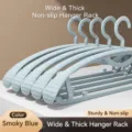Smokey blue wide shoulder non-slip clothes hangers for home wardrobe and drying clothes - Dusty Blue