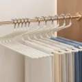 Multi-layer pant hanger S-shaped non-slip closet organizer cream white 35x11.5cm variant - Forward Style / 35cm / Cream White