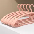 Pink wide shoulder non-slip clothes hangers multi-layer household closet storage. - Sakura Pink