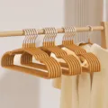 Adult matte non-slip clothes hangers with shoulder protection design in mango brown, durable plastic. - Adult Style / 42 cm / Vitality Orange