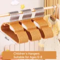 Kinder Kleiderbuegel Antirutsch Kunststoff Orange 30cm Babykleidung Kleiderstaender - 30cm Kinderstil / Lebhaftes Orange