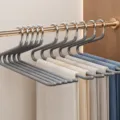 Percha para pantalones gris en forma de S, colgador de acero inoxidable para armario. - Estilo Adelante / 35cm / Gris
