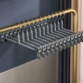 Serene Gray Pants Hangers Set Non-Slip Metal Clip Skirt Hanger Wardrobe Closet Storage - Gray