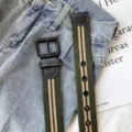 Ceinture en toile rayée verte ceinture décontractée unisexe pour jean accessoires de mode - 120cm / Vert