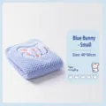 Serviette super absorbante pour animaux, chien chat peignoir séchage rapide 40x60cm - Lapin bleu petit (40*60 cm)