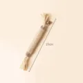 Gato Matatabi Cuerda de Cáñamo Juguete Mascota Dentición Palo de Masticar 21cm Fibra - Unisex / Estilo Rafia
