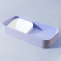 Paarse verhoogde huisdierenbak stand variant, modern minimalistisch ontwerp, duurzaam materiaal. - Enkele Laag / Paars