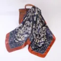 Detailed close-up shot showing the exquisite paisley print and soft fabric texture. - 90cm / Unkut Blue Paisley