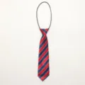 Children red and blue striped pre-tied necktie for school uniform and daily wear accessories. - 28cm Red & Blue Striped Tie