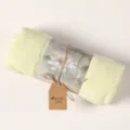 Light yellow cotton linen scarf wrap lightweight elegant solid color shawl accessory - Goose Yellow