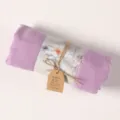 Purple cotton linen scarf for women, solid color long shawl variant, soft and comfortable. - Light Purple