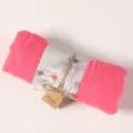 Solid color pink cotton linen scarf long lightweight shawl for women autumn winter - Watermelon red