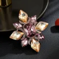 Broche de cristal austriaco de lujo estilo corte vintage moda declaración joya accesorio - Predeterminado