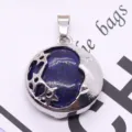 Mini alliage étoile lune pierre semi-précieuse collier pendentif accessoire bijoux DIY - Lapis-lazuli synthétique