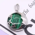 Pendentif mini alliage étoile lune pierre semi-précieuse malachite accessoire de bijoux tendance - Malachite