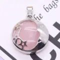Pendentif mini alliage étoile lune quartz rose collier accessoire bijoux vente chaude transfrontalière - Quartz rose