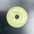 Natürlicher Edelstein Donut Anhänger Kristall Achat Friedens Schnalle DIY Schmuck Teil - 30mm / Zitronenjade