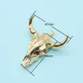 Gold bull skull pendant DIY necklace jewelry accessory 47x46mm statement fashion charm - Style 6