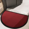 Alfombra de entrada roja semicircular, textura de panal antideslizante y duradera - 43*76cm / Rojo