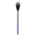 Professional flame-shaped soft bristle makeup brush for blush and highlight with blue handle - Single Blue Highlighter Brush