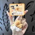 Porte-clés magnétique mignon de dessin animé avec pendentif en résine chat et chien - Magnétique - Chat et Chien Sieste