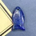 Lapis Lazuli Vis Hanger Natuursteen Gepolijst Bedel DIY Sieraad Accessoire Blauw - 11x21mm / Lapis lazuli