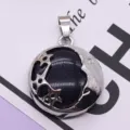 Mini ciondolo stella luna in lega con pietra arenaria blu collana accessorio per gioielli - pietra blu