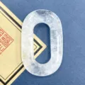 Natürlicher Quarz Kristall O-Ring Anhänger großes Loch ovale DIY Halskette Zubehör - Weiß Kristall