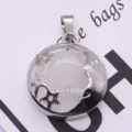 Ciondolo in lega argento stella luna gemma accessorio gioiello fai da te fascino moda - Cristallo di rocca