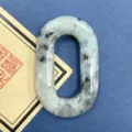 Naturstein O-Ring Anhänger DIY Halskette Zubehör Ovale Grüne Jade Stil Produkte - Amazonit