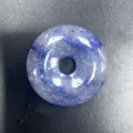 Blauer Naturstein Ping An Kou Anhänger Kristall Donut Form DIY Schmuck Accessoire - 30mm / Blauer Aventurin