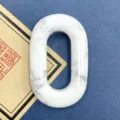 Weißer Naturstein O-Ring Anhänger DIY Schmuck Halskette Zubehör, elegante glatte Oberfläche. - Howlith