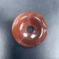 Natürlicher roter Achat Donut Anhänger Kristall Ring DIY Schmuck Zubehör für elegante Halsketten. - 30mm / Roter Achat