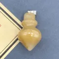 Natural stone cone crystal pendant agate semi-precious stone DIY jewelry accessory - 16x29mm, 6g / Topaz