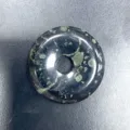 Naturstein Donut Anhänger Kristall Achat runder Charm DIY Edelstein Schmuck Zubehör - 30mm / Rhyolith