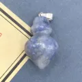 Natural stone cone pendant crystal semi-precious stone gourd DIY jewelry accessory. - 16x29mm, 6g / Sodalite