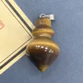 Natural stone cone pendant tiger eye gemstone DIY jewelry accessories main product display item - 16x29mm, 6g / Tiger's Eye