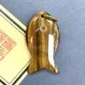 Natuurlijke Tijgeroog Steen Vis Hanger Zirkoon Kristal DIY Sieraden Accessoire Stijl - Tijgeroog