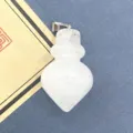 Natural quartz crystal cone pendant white gemstone DIY jewelry accessory elegant design item - 16x29mm, 6g / White Crystal