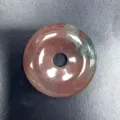 Naturstein runder Donut Anhänger Kristall Achat DIY Schmuckzubehör glatte polierte Oberfläche - 30mm / Indischer Achat