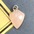 Natural Rose Quartz Arrowhead Pendant Faceted Crystal DIY Jewelry Accessory Pink Gemstone - 11x18mm / Rose Quartz