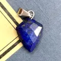 Natural Lapis Lazuli Faceted Triangle Arrow Pendant DIY Jewelry Accessory Gift - 11x18mm / Lapis Lazuli