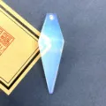 Blue natural stone rhombus pendant crystal pendulum DIY jewelry accessory variant item. - Opal